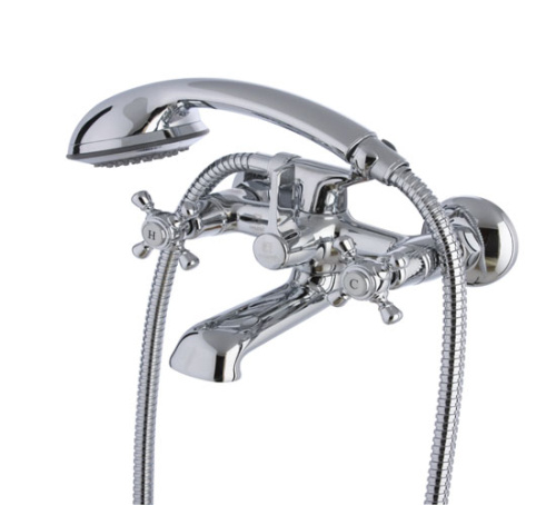 Смеситель для ванны SMARTsant  Смарт-Классик нью SM180003AA хром, излив 120мм, с душем