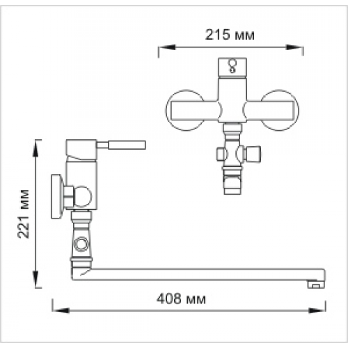Смеситель WasserKraft Main 4102L для ванны
