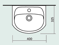 Раковина Sanita Luxe Mango 400x325 белый