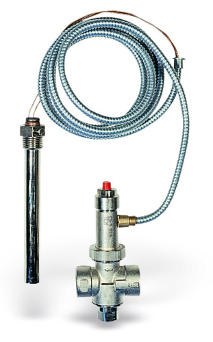 Защитный термоклапан для котла Watts STS срабатывание 97°С, капиляр 1,3м 10004842