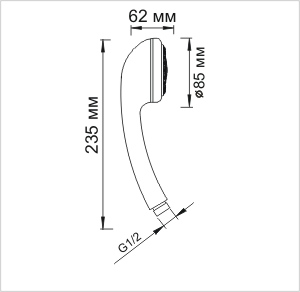 Душевая лейка WasserKraft A001