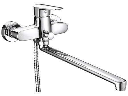 Смеситель для ванны SMARTsant Смарт-Инлайн SM103502AA хром, поворотный излив 350мм