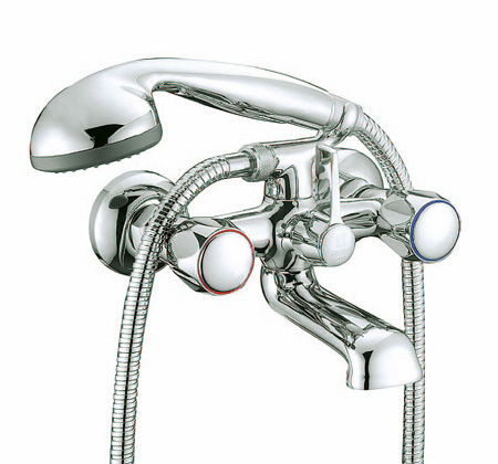 Смеситель для ванны SMARTsant  Смарт-Тайп SM050003AA хром, излив 120мм, с душем