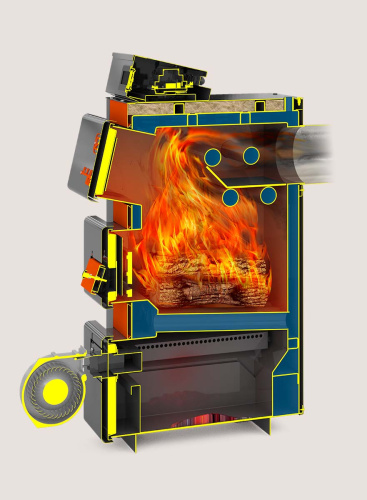 Котел твердотопливный 28кВт Теплодар КУППЕР ПРО ТУРБО-28