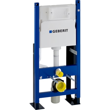 Инсталляция Geberit Duofix для подвесного унитаза, 112 см, со смывным бачком скрытого монтажа Delta 12 см, отдельно стоящий, усиленный 457.570.00.1