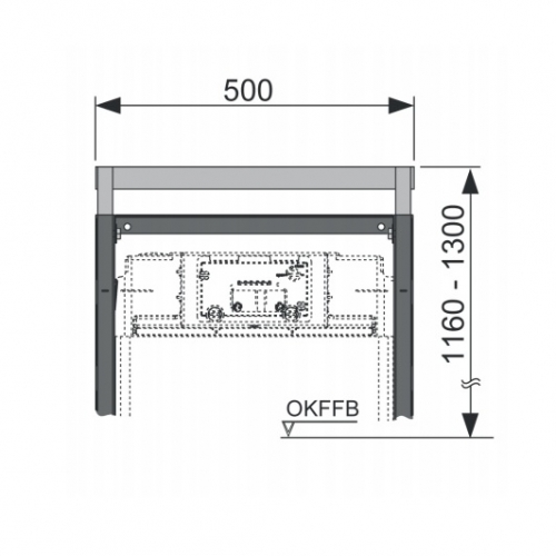 Крепление телескопическое по высоте для инсталляции TECEprofil 9380002