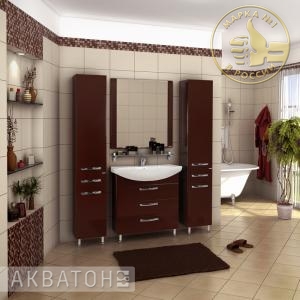 Тумба Акватон Ария 80 Н темно-коричневый 1A141301AA430