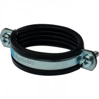 Хомут 3" D87-94мм с гайкой M8 оцинкованный с резинкой Stout SAC-0020-000003