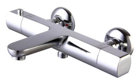 Смеситель для ванны SMARTsant Смарт-Термофло SM094003AA хром, термостат, керамический запорный элемент