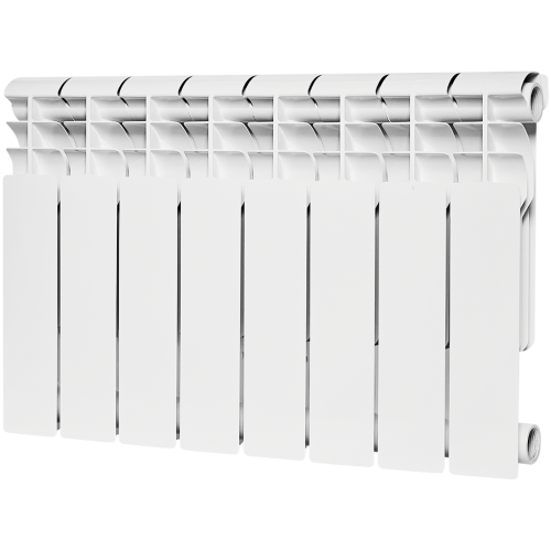 Биметаллический радиатор Rommer Profi Bm 350 - 8 секций, боковое, белый RAL9016
