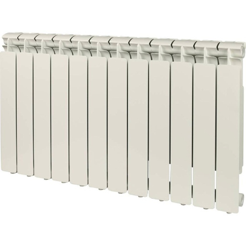 Алюминиевый радиатор STOUT Bravo 500 - 12 секций, боковое, белый RAL 9010