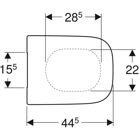 Сиденье для унитаза Geberit Renova Plan прямоугольное исполнение, крепление сверху 500.692.01.1