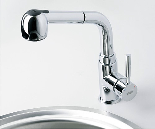 Смеситель для кухни WasserKraft Main 4166 хром, выдвижной излив-душ