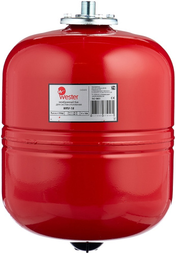 Мембранный бак Wester WRV 18 л.-1.5 на 5 bar для отопления