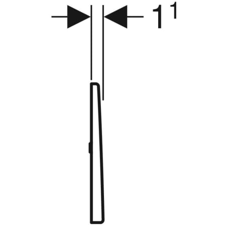 Система электронного управления смывом писсуара Geberit, питание от сети, защитная крышка Mambo 116.023.FW.1