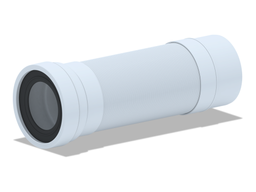 Гофра для унитаза длина 365-1085 мм с выпуском 110 мм ANI К731R