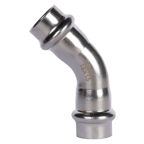 Угольник 45° ВПр 15x15 пресс, нержавеющая сталь Rommer