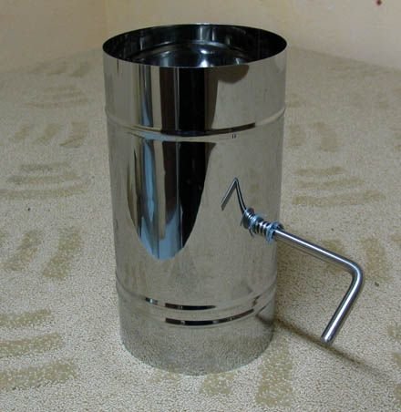 Шибер поворотный D=120(1.0) нерж.304