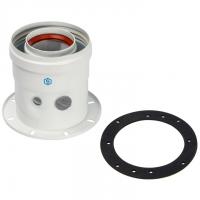 Элемент дымохода Ø60/100 адаптер для котла вертикальный коаксиальный (совместимый с Bosch, Buderus)(лого) Stout SCA-6010-240100