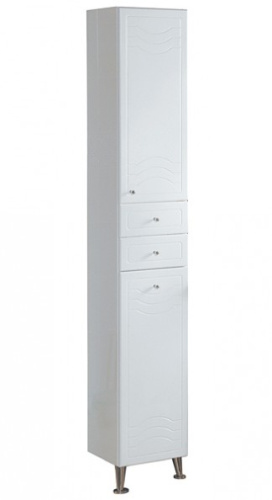 Пенал для ванной Акватон Домус правый, белый с бельевой корзиной 1A122003DO01R