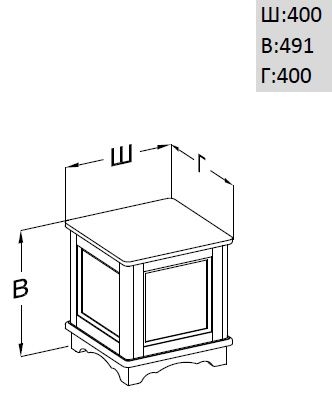 Тумба напольная Opadiris Клио 40 орех антикрваный Z0000001627