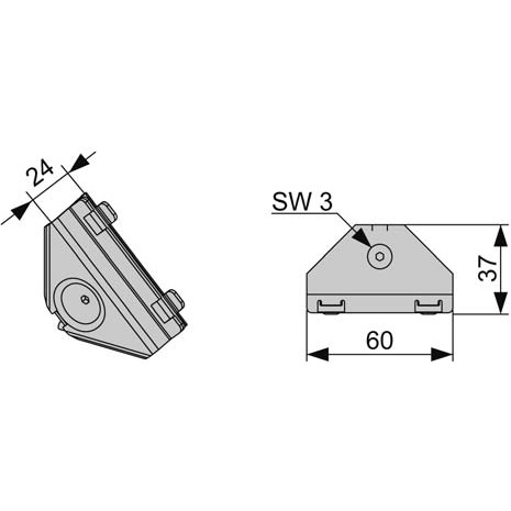 Соединение профиля угловое TECEprofil  9010002
