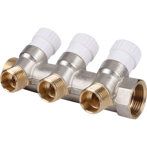 Коллектор 3 выхода STOUT 3/4"x1/2" с вентилями SMB 6851 341203