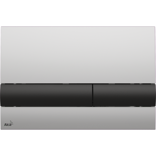 Смывная клавиша Alcaplast M1712-8, xром матовый, клавиша черный