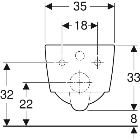 Подвесной унитаз Geberit iCon Square, закрытая форма, Rimfree 201950000