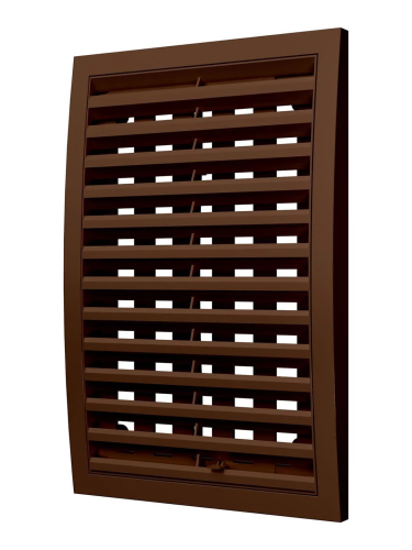 2030РРПН кор, Решетка наружная ASA вентиляционная регулируемая 200х300, коричневая