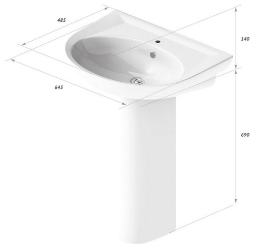 Пьедестал Sanita Luxe Classic белый