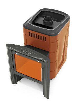 Банная печь Компакт 2017 Inox Витра терракота