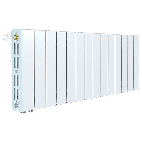 Биметаллический радиатор Rifar SUPReMO 350 Ventil VL - 14 секций, нижнее слева, белый