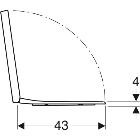 Сиденье для унитаза Geberit Renova Plan прямоугольное исполнение, крепление сверху 500.692.01.1