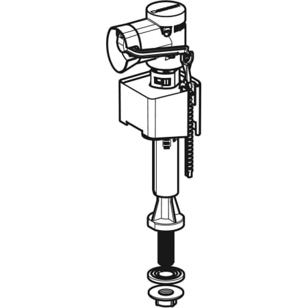 Впускной клапан Geberit тип 340, подвод воды снизу, 3/8", ниппель пластиковый 136.731.00.1