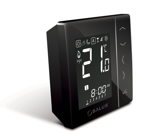 Радиотермостат 4 в 1 Salus IT600RF VS20BRF черный с питанием от батареек