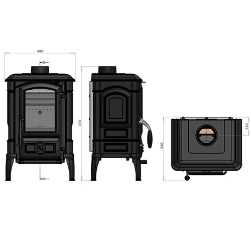 Печь-камин GUCA ARINA - 2110 (низкая)