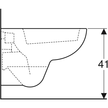 Подвесной унитаз Geberit Renova Compact Square, с укороченным вылетом 206145000