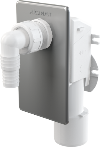 Сифон Alcaplast для стиральной машины, под штукатурку, хромированный APS3