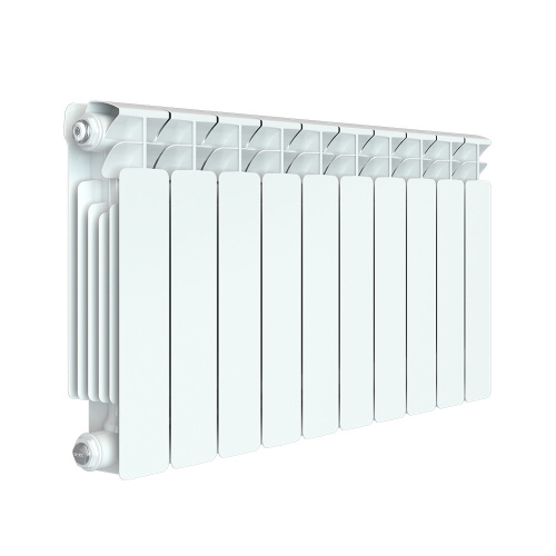 Биметаллический радиатор Rifar Base 350 - 10 секций, боковое, белый