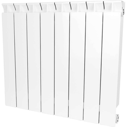 Биметаллический радиатор STOUT STYLE 500 - 8 секций, боковое, белый RAL 9010
