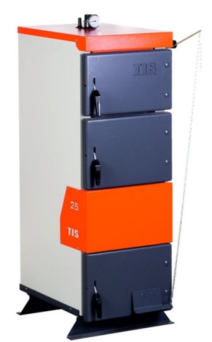 Котел твердотопливный 20кВт TIS PRO 20 с терморегулятором
