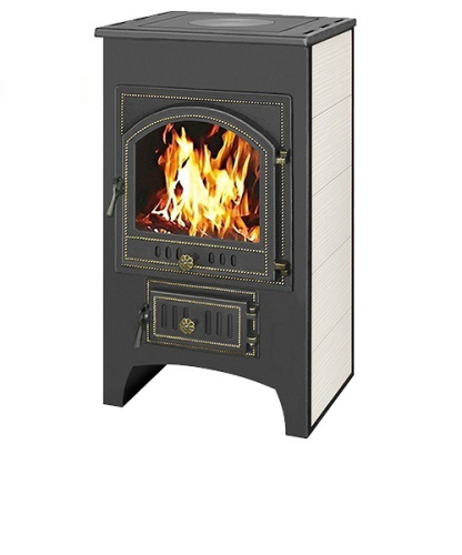 Печь-Камин ВЕЗУВИЙ ПК-02 (205) с плитой (бежевый)