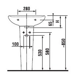 Пьедестал Jika Lyra Plus 193800000009 белый