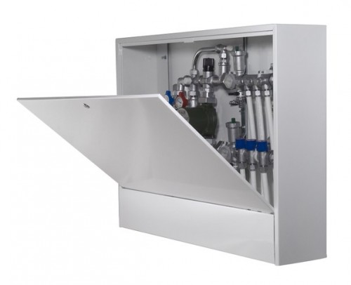 Шкаф коллекторный Stout ШРНУ-180-2, 6-7 выхода, 651x550x120