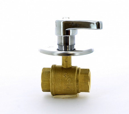 Кран шаровой 3/4"ВВ под штукатурку, хром рукоятка ITAP 138 3/4'