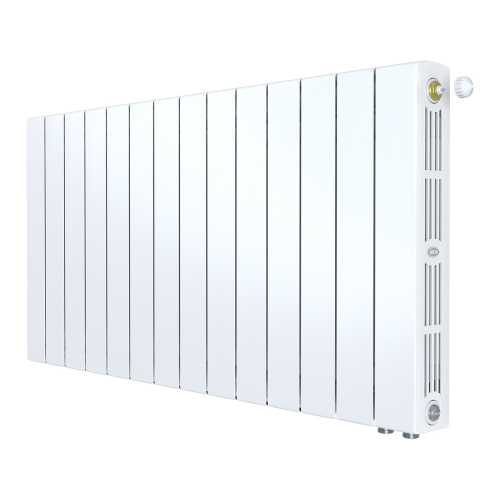 Биметаллический радиатор Rifar SUPReMO 800 Ventil VR - 14 секций, нижнее справа, белый