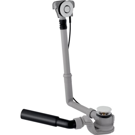 Слив-перелив для ванны Geberit с системой нажатия PushControl, d52, длина 26 см, с декоративным комплектом и соединительным коленом 150.755.21.1