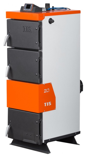 Котел твердотопливный 20кВт TIS PLUS 20 пуль управления, вентилятор
