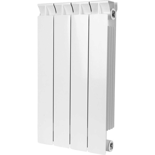 Биметаллический радиатор STOUT STYLE 500 - 4 секции, боковое, белый RAL 9010